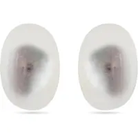Luxenter 925 Sterling Silber Ohrringe mit rhodiniertem weißem Perlmutt - Yedia
