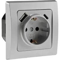 Chilitec DELPHI Schutzkontakt-Steckdose, USB-C / PD, Unterputz