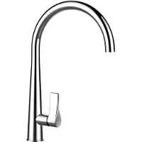 Schock Küchenarmatur "Gota FA", grau (chrom), B:21,7cm H:36,8cm, Messing, Armaturen, Küchenarmatur, Hochdruck, Festauslauf, Schwenkbereich 360