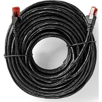 Nedis CAT6-Netzwerkkabel - RJ45 Stecker - RJ45 Stecker - U/UTP - 30.0 m - Aussenbereich - Rund - PE - Schwarz - Label