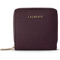 Lazarotti Leder Geldbörse Bologna Leather Zip Wallet With 6 Card Slots Burgundy dunkelbraun