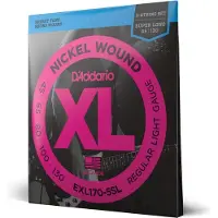 D'addario And Co EXL170-5SL Nickel umsponnener Bass 5 Saiten leicht 45-130 super lange Mensur