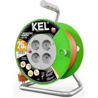 KEL Przedłużacz bębnowy STANDARD LINE 25m H05VV-F 3x1,5 4xGS 16A pomarańczowy (W-97045)