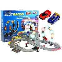 Leantoys Lean Toys Rennstrecke 2 Autos Controller Loop Lichter Slot Cars