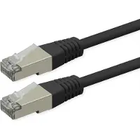 Roline Patchkabel Cat.6 (Class E), PoE, S/FTP (PiMF), schwarz, 5 m