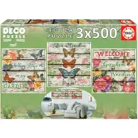 Educa 3x500 Garten auf dem Land