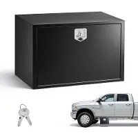 Vevor Lkw Unterbaubox 914 x 609 x 609 mm Unterflur Staukasten Kaltgewalzter Stahl Wasserdichter Werkzeugkasten mit T-Griff Schloss für Lkw Anhänger Transporter Werkzeugkiste Unterflurkasten Schwarz