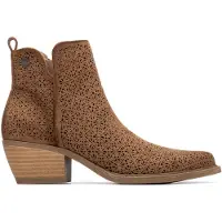 Refresh für Damen. 17504102-CAMEL Stiefelette 175041 braun (41), 3 bis 5 cm, Reißverschluss, Lässig