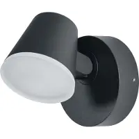 Osram Midi LED Spot Außen, warmweiß 3000 K, Außenleuchte, 13. 5W, drehbarer Kopf, IP44, 800lm, Aluminiumdruckguss, Dunkelgrau