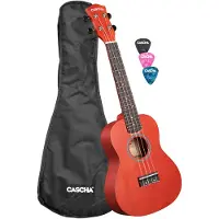 Cascha CUC102 Linden Konzert-Ukulele Red
