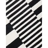 Elle Decoration Wollteppich "Flux" rechteckig 12 mm Höhe Wolle, Natur, Wohnzimmer, Schlafzimmer, Modern, Geometrisch, Streifen
