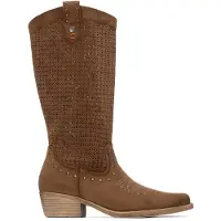 Refresh für Damen. 17529202-CAMEL Stiefel 175292 braun (38), 3 bis 5 cm, Reißverschluss, Lässig