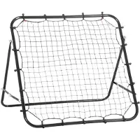 Northio Fußball Rebounder Kickback Tor Rückprallwand Netz Aus Metallrohr+Pe, 96X80X96 Cm, Schwarz