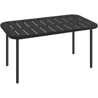 Northio Gartentisch aus Metall, wetterfest, 90 x 50 x 43 cm