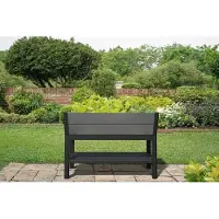 Keter Hochbeet auf Stelzen Darwin 110 L inkl. Bewässerungssystem 113 x 48 x 79,5 cm grau