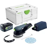 Festool ETSC 2 125-Basic Akku Exzenterschleifer 18 V 125 mm Brushless + 1x Akku 5,0 Ah + Systainer - ohne Ladegerät