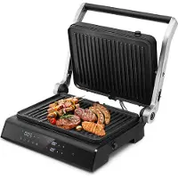 Costway Grillpresse - Antihaft - 1200W - 3 in 1 - 240V - 35 cm x 30 cm x 14 cm - Schwarz