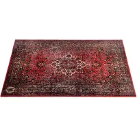 Drum N Base Drum n Bass Vintage Persischer Schlagzeugteppich Original Rot 130cm x 90cm