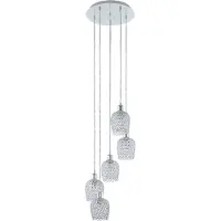 Eglo Bonares 1, Flexible Halterung, Chrom, Transparent, Chrom, Transparent, Stahl, Kristall, Drinnen