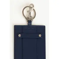 Trussardi Blauer Schlüsselanhänger für Herren aus Leder, mit Nieten und einem glänzenden Karabinerverschluss