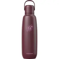 SodaStream fizz & go Edelstahlflasche 0,9L, Thermosflasche, Pomegranate Rot