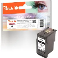 Peach Druckkopf XL schwarz kompatibel zu HP PG-560XL, 3712C001, Hohe (XL-) Ausbeute, Schwarz, 18 ml, 1 Stück(e), 715 Seiten, Einzelpackung
