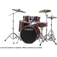 Yamaha Stage Custom 22" 5-tlg. Kesselsatz mit Hardware Cranberry Red