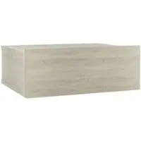 Décoshop26 - Wandmontierter Nachttisch mit Schublade 40 x 30 x 15 cm Eichenholzwerkstoff DEC033924