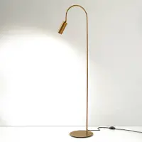 CREMASCO Bogenlampe 7539, bronze / altmessing, für Wohn- / Esszimmer, Messing, Modern, Stehlampe