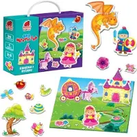 Roter Käfer Pädagogisches Magnetspiel - Prinzessin und Ritter, fördert die Vorstellungskraft, CE|EN 71, 23 x 18 x 5 cm, perfekt für Kinder
