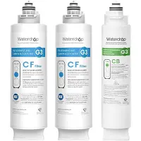 Waterdrop 2 WD-G3-N1CF Filter & 1 WD-G3-N3CB Filter, 12 Monate Lebensdauer, Ersatz für WD-G3-W, WD-G3P600, WD-GP3P800 Umkehrosmose-System