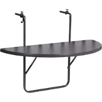 Alco Balkonhngetisch 100 x 50 cm anthrazit Gestell aus Stahl in anthrazit, Tischplatte aus top in anthrazit