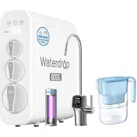 Waterdrop WD-G3P800 Umkehrosmose-Wasserfiltersystem, einschließlich 1 WD-PT-05B Elfin Wasserfilter Kanne