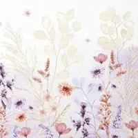 Home Fashion , Mellow Flowers, Lunch-Servietten aufgefaltetes Maß 33 cm x 33 cm, im Viertelfalz, 20 Stück pro Pack, 12 Pack pro Karton