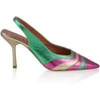 DWRS label Rhodos Green / Fuchsia Größe: 39 | Pumps Outlet | Damen | Grün