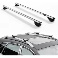 Vevor Dachgepäckträger-Querträger mit 75 kg Tragkraft, Passend für Erhöhte Dachreling, 210–1060 mm Relingabstand, Abschließbar, Aluminium-Querträger für Dachgepäckträger, Kanu- und Gepäckkorbträger