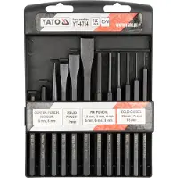 YATO Meißel + Durchtreiber-Satz YT-4714 100 120 140 150mm Chrom-Vanadium-Stahl