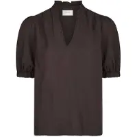 Neo Noir Damen Blusen Odesa Linen Blouse - Bruin - Größe 38