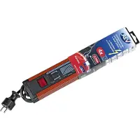 REV 00144661, 2,5 m, Drinnen, 1,5 mm², Anthrazit, 4 AC-Ausgänge, 250 V