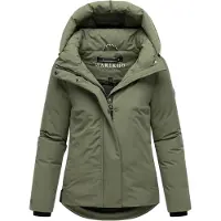 MARIKOO Damen Winterjacke Yeminaa mit Kapuze & warmem Fleecefutter