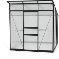 Vitavia Vitavia, Aktionsangebot (inkl. 60 Euro Zubehör): Gewächshaus "Palma 4450" inkl. Stahlfundamentrahmen, schwarz pulverbeschichtet, 3,7 m², 6 mm HKP