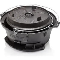 Petromax Feuergrill tg3, Grill, Holzkohle, Feuerrost, Schwarz, Rund, Eisenguss