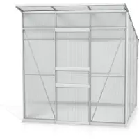 Pergart Vitavia, Gewächshaus "Palma 4450" inkl. Stahlfundamentrahmen, aluminium eloxiert, 3,7 m², 6 mm HKP