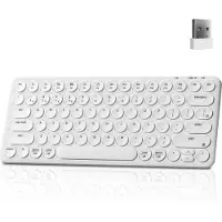 Keychron B3 Pro Kabellose Tastatur Büro – 2.4 GHz/ Bluetooth-Verbindung, QWERTY US-Layout 75 %, Ivory White