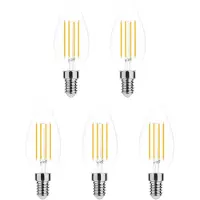 Modee Lighting E14 LED Filamentlampe 7W 806lm 2700K Warmweiß 5 Stück