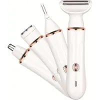 OKWISH Elektrische Rasierer Damen, Epilierer 4 in 1, Intimrasierer, Epilierer wiederaufladbar, Bikini Trimmer Damen, Schmerzfreier Haarentferner