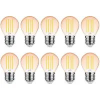 Modee Lighting E27 LED Filamentlampe P45 4W 320lm 1800K Warmweiß 10 Stück
