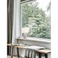 Nova Luce CHEMPO Tischleuchte E27 Grau 35x25cm 9050166