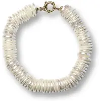 BONNIE STUDIOS Damen Schmuck Disco Pearl Bracelet - Gebroken Wit - Größe ONESIZE