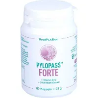 SinoPlaSan Pylopass Forte 200 mg+Vit.B12+Olivenblat 60 St